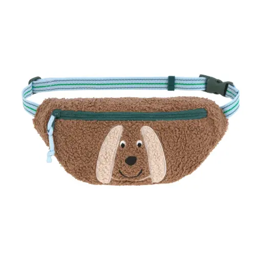 [LAS12030575025] Sac banane en tissu bouclette "chien"