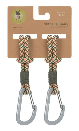 [LAS1107009377] Attaches pour poussettes avec mousqueton "Olive-red-vanilla"