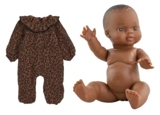 [WAGSKU088_005] Poupée Romy et sa tenue à col "léopard"