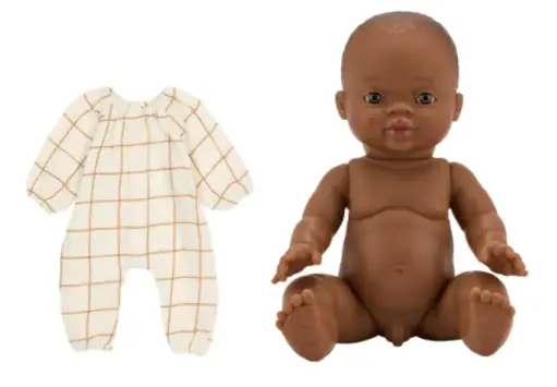 [WAGSKU087_002] Poupée Sacha et sa tenue "grands carreaux" 