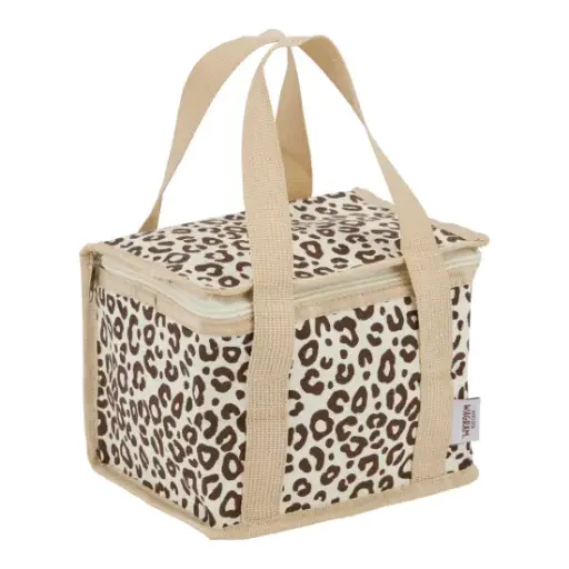 [WAGSKU059_004] Sac de transport isotherme "Crème léopard"