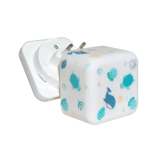 [CLO1200-OC-EU] Veilleuse nomade "Cube.b" - océan