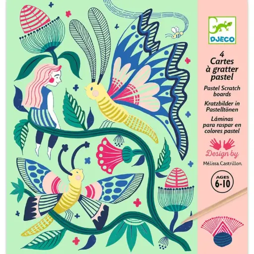 [DJ09719] Carte à gratter "Jardin fabuleux"